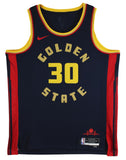 Warriors Stephen Curry Signed Navy Blue Nike 2024 City Swingman Jersey BAS