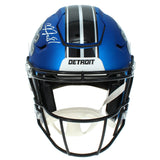 Calvin Johnson Autographed Detroit Lions Blue Alternate Speedflex Helmet Beckett