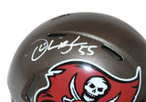 Derrick Brooks Autographed Tampa Bay Bucs TB '97-'13 Mini Helmet BAS 40186
