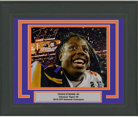 FRAMED Autographed/Signed TRAVIS ETIENNE JR Clemson 8x10 Photo BAS COA #1