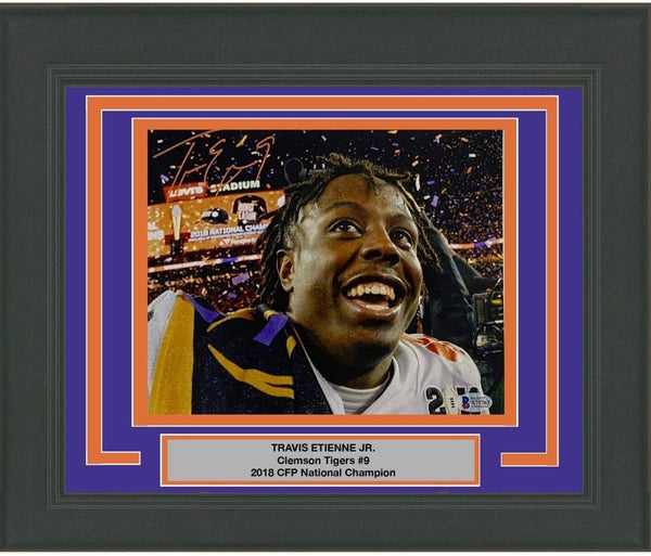 FRAMED Autographed/Signed TRAVIS ETIENNE JR Clemson 8x10 Photo BAS COA #1