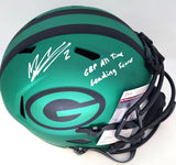 Packers MASON CROSBY Signed Full Size RAVE Replica Helmet AUTO w/ Scorer - JSA