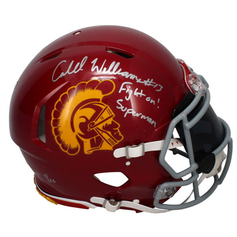 Caleb Williams Autographed "Fight On" Trojans Authentic Helmet Fanatics LE 25