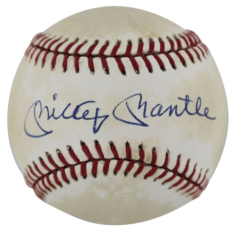 Yankees Mickey Mantle Authentic Signed Bobby Brown Oal Baseball BAS #AC33933