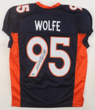 Derek Wolfe Signed Denver Broncos Jersey (Beckett) Super Bowl L Champion / D.E.