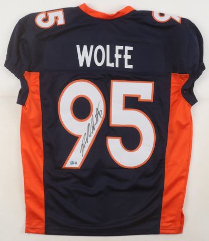 Derek Wolfe Signed Denver Broncos Jersey (Beckett) Super Bowl L Champion / D.E.