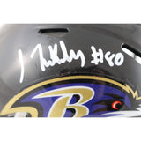 Isiah Likely Autographed Baltimore Ravens Mini Helmet Beckett Witness 51863