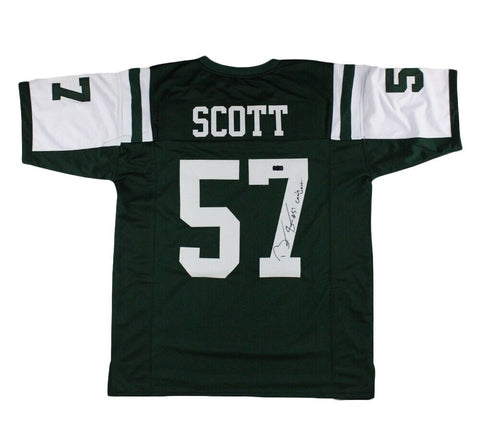 Bart Scott Signed New York Custom Green Jersey with "Can't Wait" Inscription