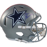 Roger Staubach Autographed Dallas Cowboys F/S TB Helmet Beckett Witness 55147