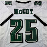 Autographed/Signed LeSean McCoy Philadelphia White Jersey Beckett BAS COA