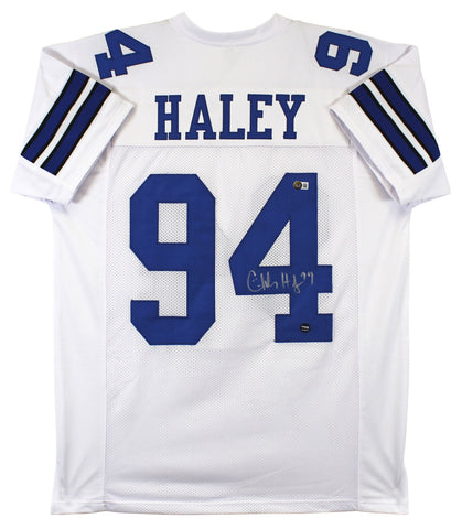 Charles Haley Authentic Signed White Pro Style Jersey Autographed BAS Witnessed