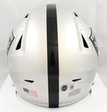 Brock Bowers Signed Las Vegas Raiders Mid-Size SpeedFlex Helmet - Beckett W Holo