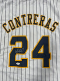 Brewers Catcher WILLIAM CONTRERAS Signed Custom Replica Pinstripe Jersey AUTO