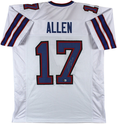 Josh Allen Authentic Signed White Pro Style Jersey BAS Witnessed #W505410