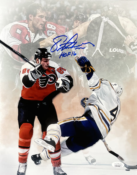 Eric Lindros Signed Philadelphia Flyers 11x14 Photo HOF 16 JSA ITP 43953