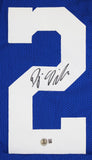 D.J. Giddens Authentic Signed Blue Pro Style Jersey Autographed BAS Witnessed