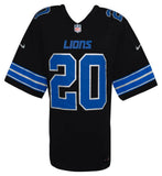 Barry Sanders Signed Detroit Lions Nke Black Alt Football Jersey -(SCHWARTZ COA)