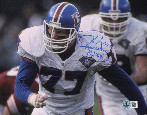 Karl Mecklenburg Autographed 8x10 Photo Denver Broncos Beckett BAS QR #BS12795