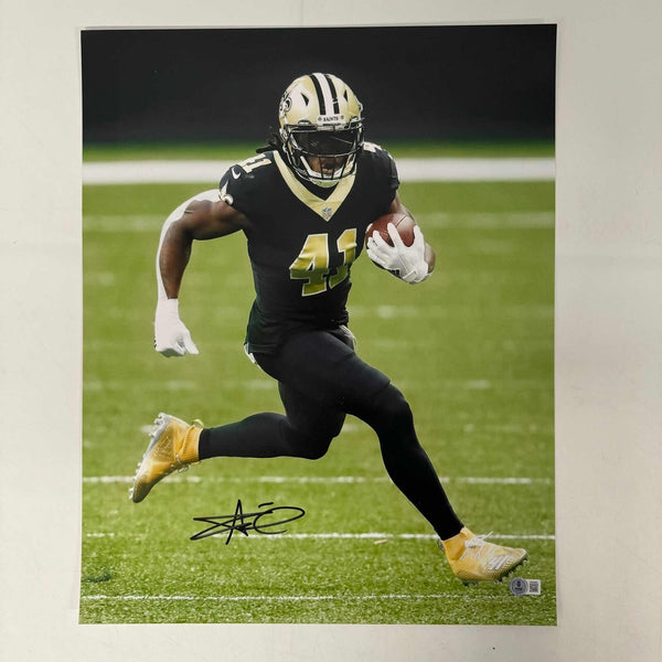 Autographed/Signed Alvin Kamara New Orleans Saints 16x20 Photo BAS COA #2
