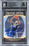 Shaquille O'Neal Signed 2020 Donruss Optic Winner Stays Holo #1 Card BAS Slabbed
