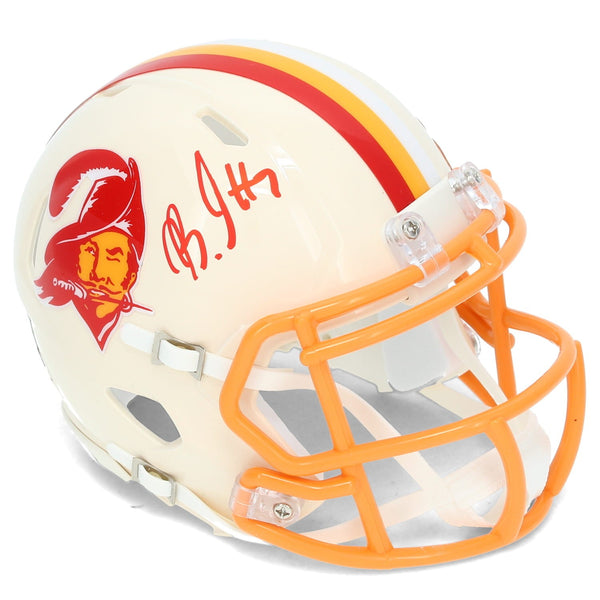 Bucky Irving Autographed Tampa Bay Buccaneers RETRO Speed Mini Helmet Beckett