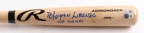 Thayron Liranzo Signed Rawlings Bat Insibd "The Anima"l (Beckett) Detroit Tigers