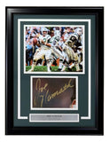 Joe Namath Signed Framed Cut Signature w/ 8x10 New York Jets Photo BAS