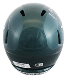 Eagles DeVonta Smith Signed Full Size Speed Rep Helmet W/ Case BAS Witnessed