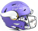 Randy Moss Signed Vikings F/S Speed Flex Helmet Straight Cash Homie - Beckett W