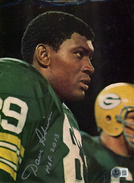 Dave Robinson Signed Green Bay Packers Magazine Page HOF Beckett 48223