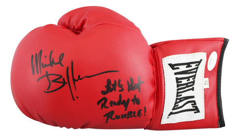 Michael Buffer "Let's Get Ready to Rumble!" Signed Red Everlast Boxing Glove JSA
