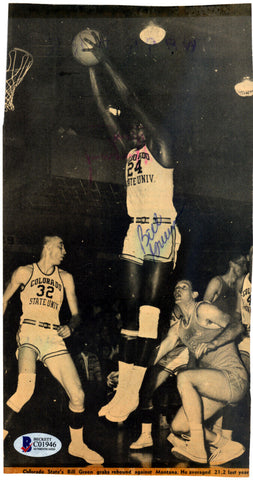 Bill Green Autographed Magazine Page Photo Colorado State Celtics Beckett 121537