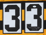 Merril Hoge Signed Steelers Bumble Bee Jersey (JSA COA) Pittsburgh RB 1987-1994