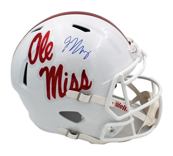Jonathan Mingo Signed Ole Miss Rebels Speed Full Size White NCAA Helmet