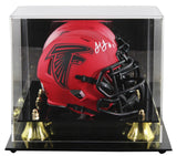 Falcons Julio Jones Authentic Signed Rave Speed Mini Helmet W/ Case BAS Witness