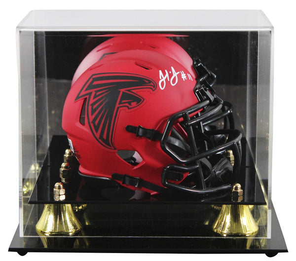 Falcons Julio Jones Authentic Signed Rave Speed Mini Helmet W/ Case BAS Witness