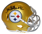 John Stallworth Signed Pittsburgh Steelers Blaze Mini Helmet Beckett 35593