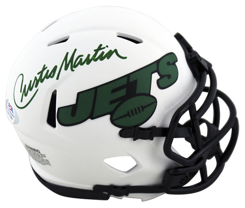 Jets Curtis Martin Authentic Signed Lunar Speed Mini Helmet Autographed PSA Itp