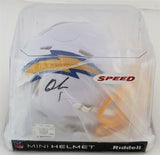 Deandre Carter Signed Los Angeles Chargers Mini Helmet (Beckett) Wide Receiver