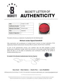 Bulls Michael Jordan Signed Chicago Bulls Mini Logo Basketball BAS #AE13994