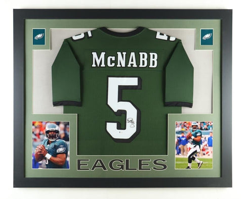Donovan McNabb Signed Philadelphia Eagles 35"x43" Framed Jersey (Beckett) #1 QB