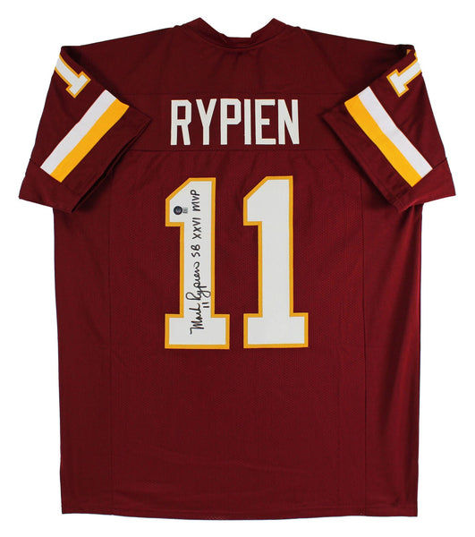 Mark Rypien "SB XXVI MVP" Authentic Signed Maroon Pro Style Jersey BAS Witnessed