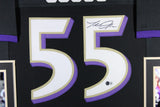 TERRELL SUGGS (Ravens black SKYLINE) Signed Autographed Framed Jersey Beckett
