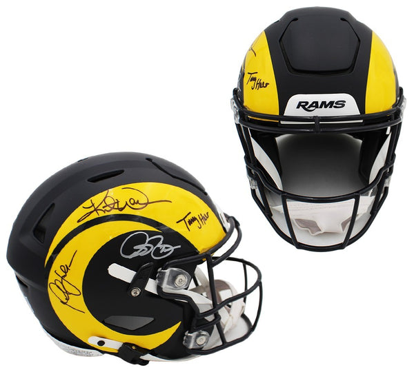 Warner, Holt, Faulk, Smith Signed Los Angeles Rams SpeedFlex Rivalry NFL Helmet