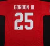 Melvin Gordon Signed Wisconsin Custom Red Jersey