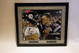Ben Roethlisberger & Tom Brady Signed 22x27 Framed Photo - Fanatics COA
