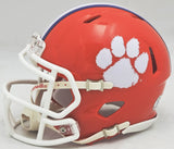 HUNTER RENFROW AUTOGRAPHED CLEMSON ORANGE SPEED MINI HELMET BECKETT QR 216121