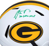 Aaron Rodgers Packers Signed Lunar Eclipse Alt Auth Helmet with 3x NFL MVP Insc