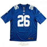 Saquon Barkley Autographed New York Giants Blue Nike Jersey Panini