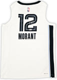 MEMPHIS GRIZZLIES JA MORANT AUTOGRAPHED WHITE NIKE ASSOCIATION JERSEY 48 BECKETT